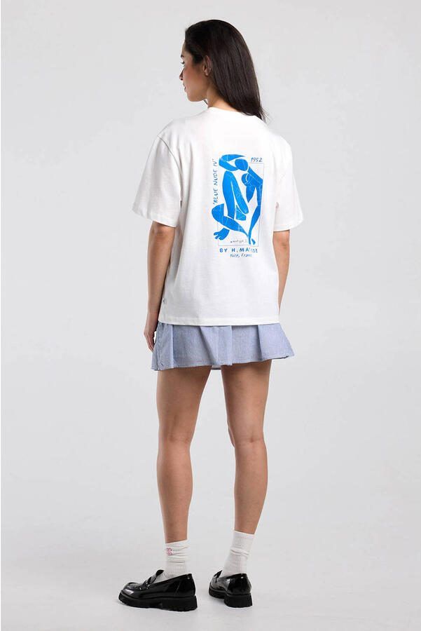 America Today T-shirt met backprint ecru - Foto 2