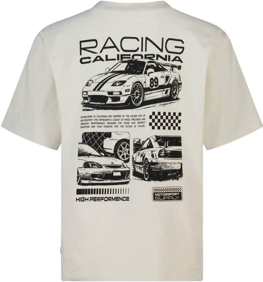 America Today T-shirt met backprint ecru Jongens Katoen Ronde hals Backprint - Foto 2