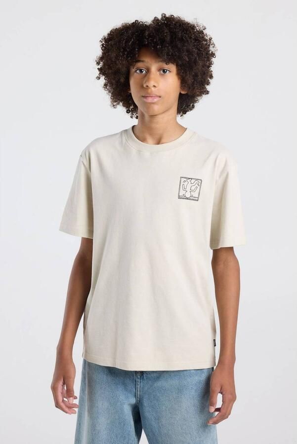 America Today T-shirt met backprint ecru Jongens Katoen Ronde hals Backprint