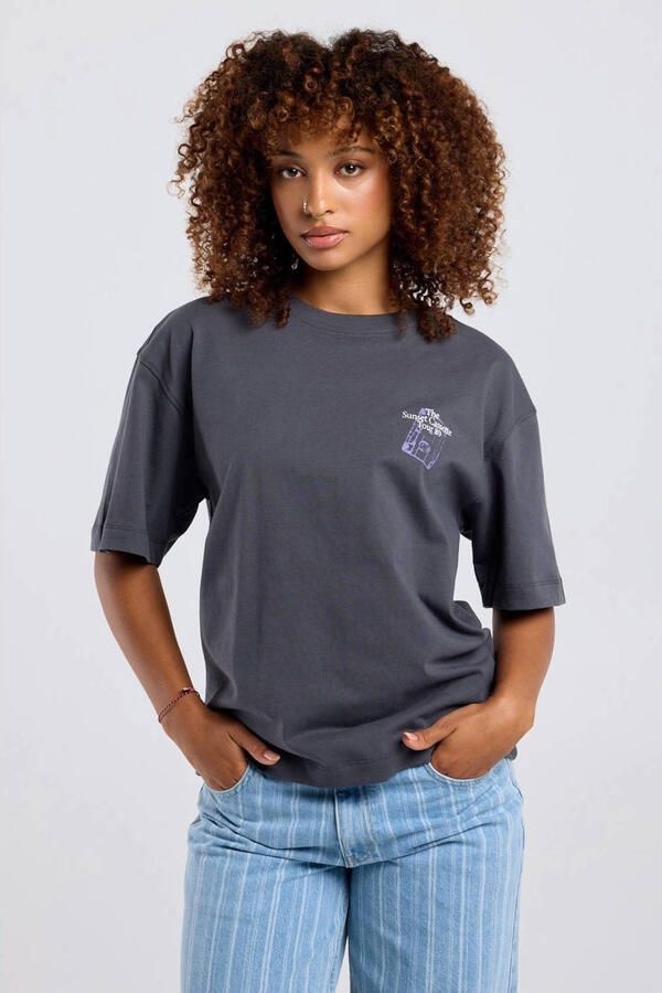 America Today T-shirt met backprint grijs