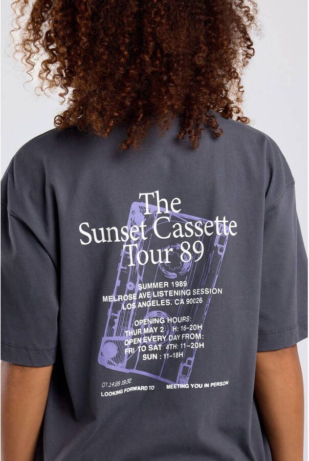 America Today T-shirt met backprint grijs - Foto 2