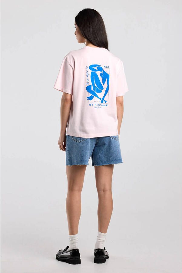 America Today T-shirt met backprint lichtroze - Foto 3