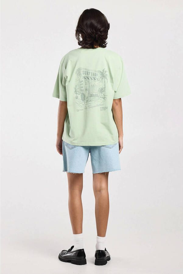 America Today T-shirt met backprint mintgroen - Foto 2