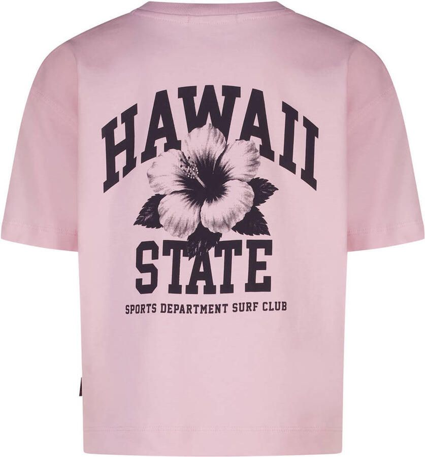 America Today T-shirt met backprint roze - Foto 2