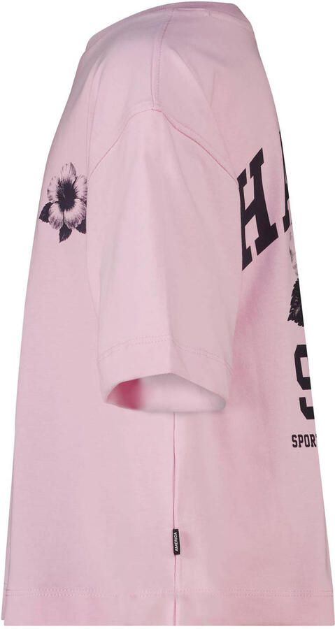 America Today T-shirt met backprint roze - Foto 3