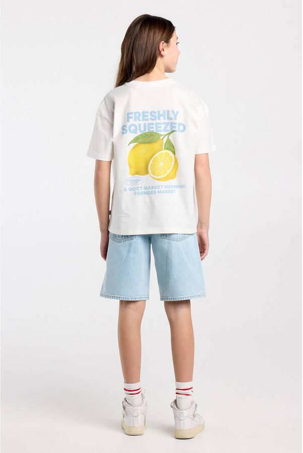 America Today T-shirt met backprint wit - Foto 3