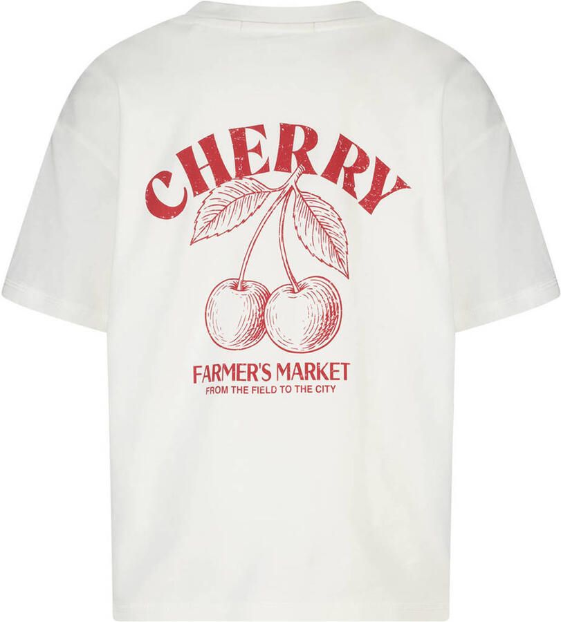 America Today T-shirt met backprint wit - Foto 2