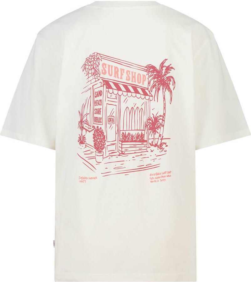 America Today T-shirt met backprint wit - Foto 2