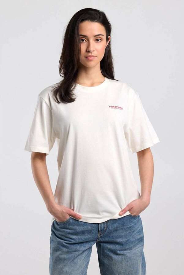 America Today T-shirt met backprint wit