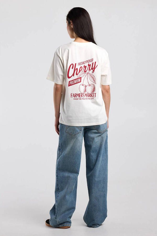 America Today T-shirt met backprint wit - Foto 2