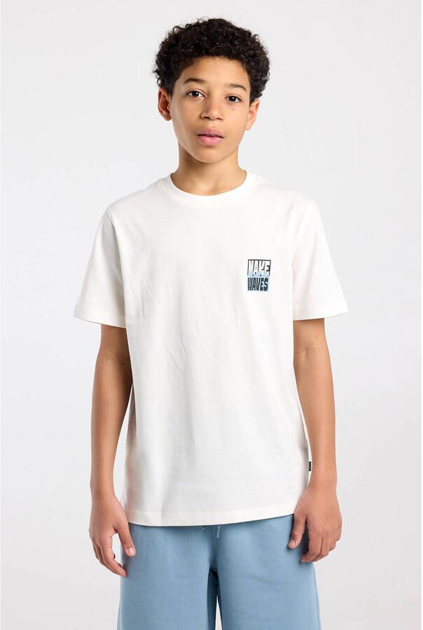 America Today T-shirt met backprint wit