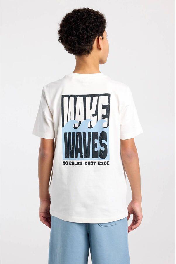 America Today T-shirt met backprint wit - Foto 2