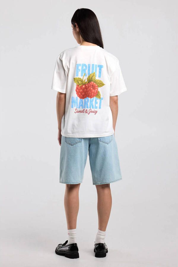 America Today T-shirt met backprint wit - Foto 2