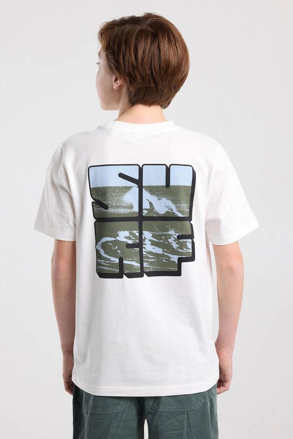 America Today T-shirt met backprint wit - Foto 3
