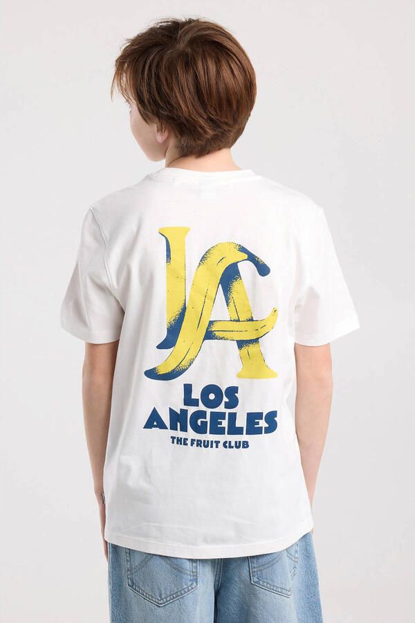 America Today T-shirt met backprint wit - Foto 3