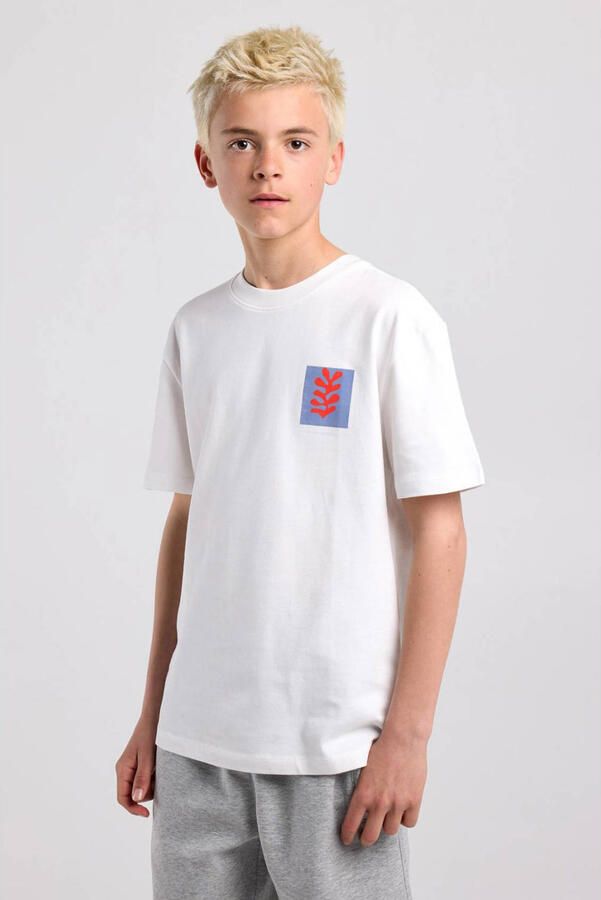 America Today T-shirt met backprint wit