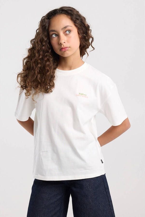 America Today T-shirt met backprint wit