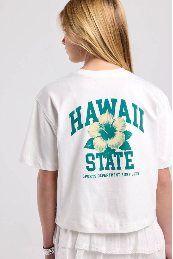 America Today T-shirt met backprint wit - Foto 2