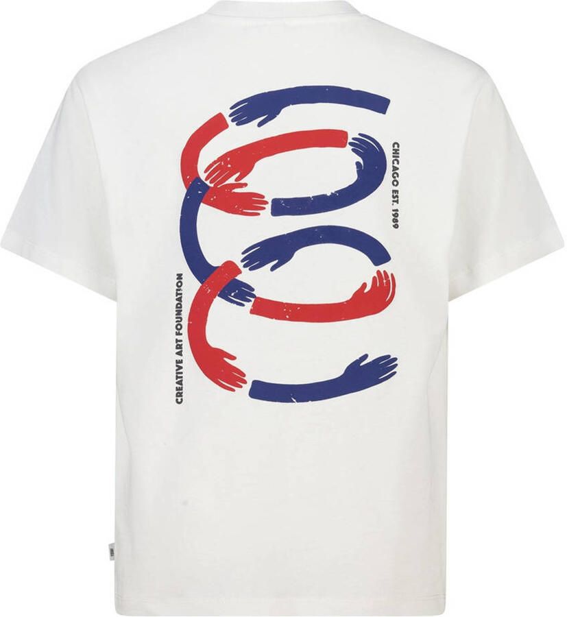 America Today T-shirt met backprint wit - Foto 2