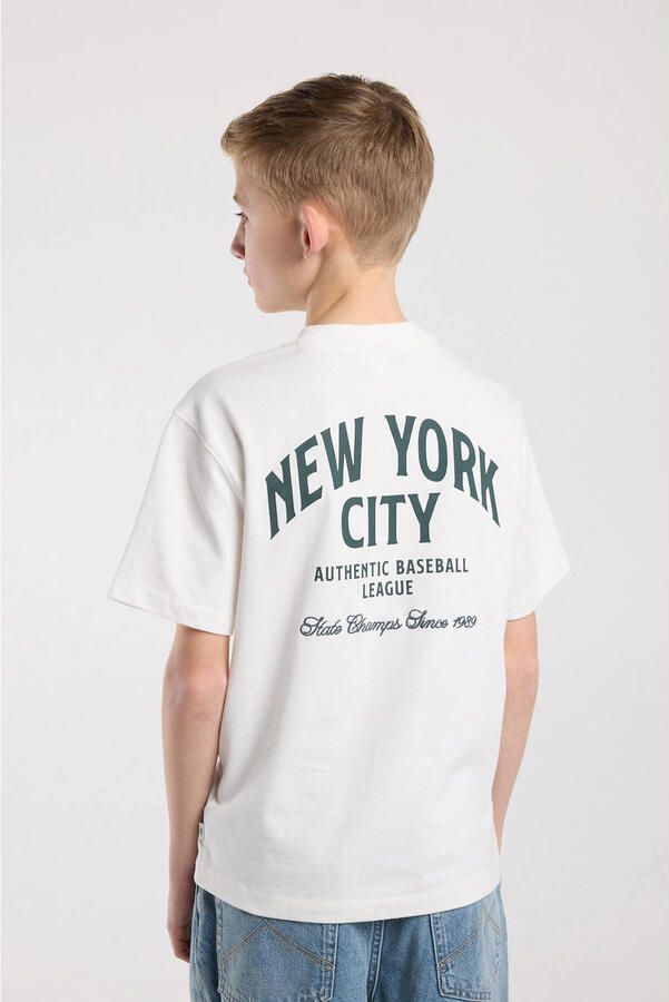 America Today T-shirt met backprint wit - Foto 3