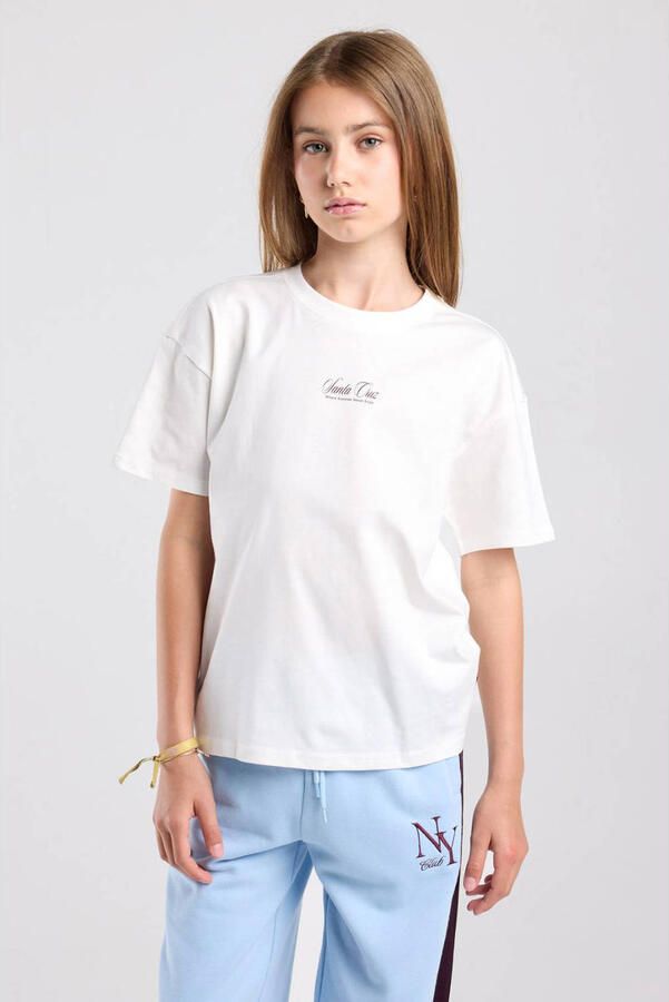 America Today T-shirt met backprint wit