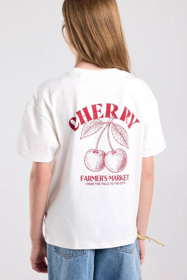 America Today T-shirt met backprint wit - Foto 2