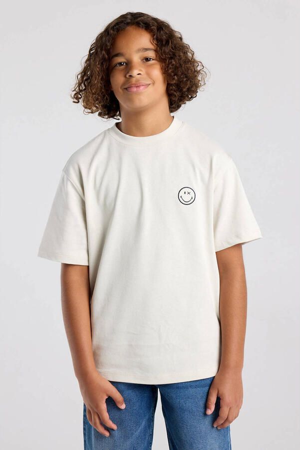 America Today T-shirt met backprint wit