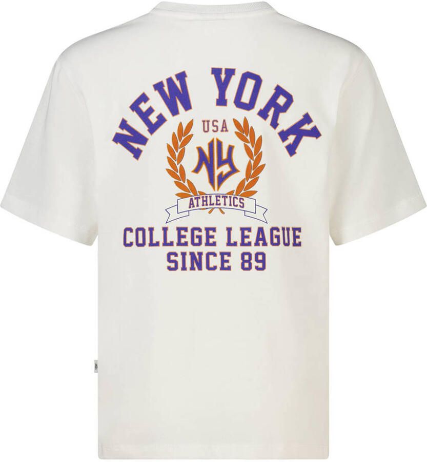 America Today T-shirt met backprint wit - Foto 2