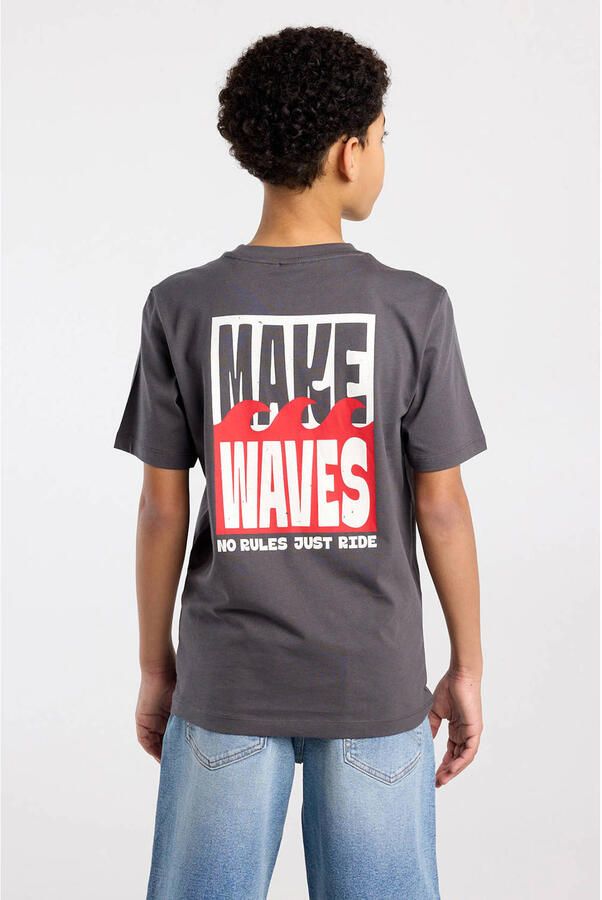 America Today T-shirt met backprint zwart - Foto 3