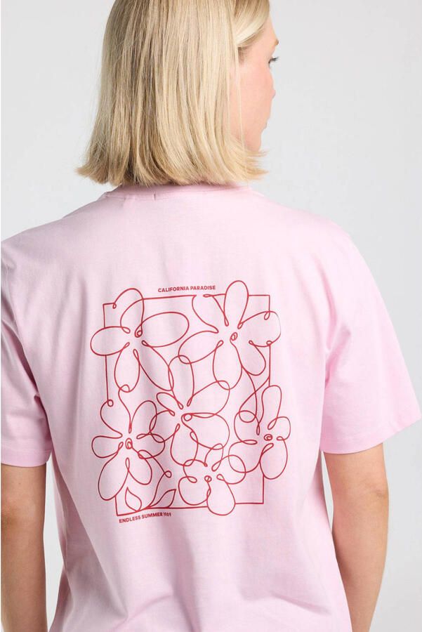 America Today T-shirt met print lichtroze - Foto 2