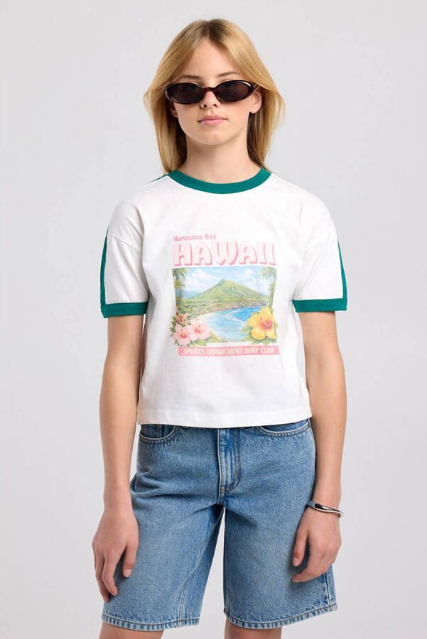 America Today T-shirt met print wit