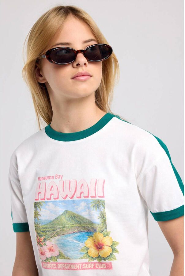 America Today T-shirt met print wit - Foto 2