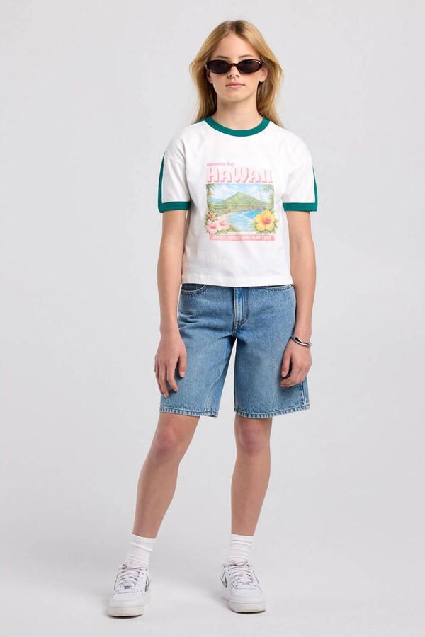 America Today T-shirt met print wit - Foto 3