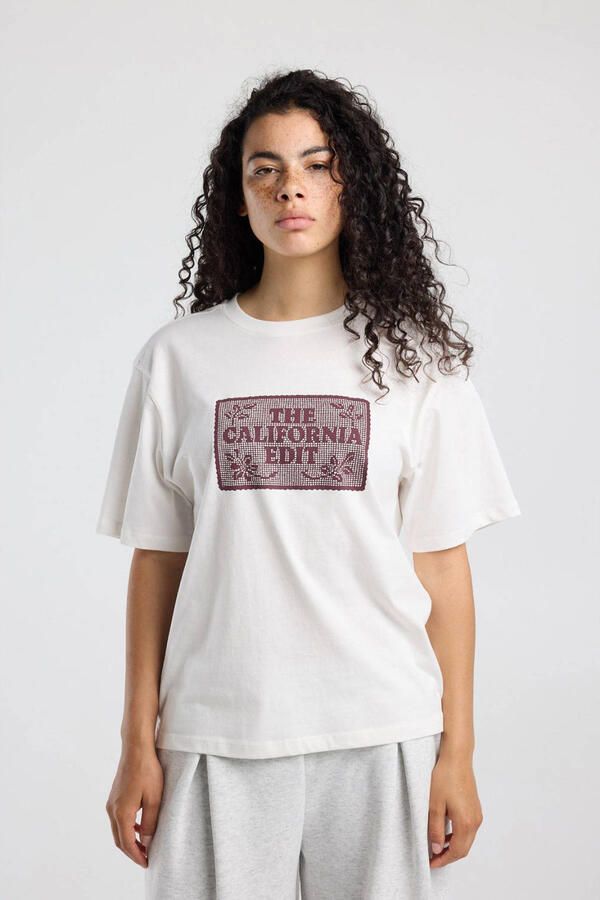 America Today T-shirt met print wit