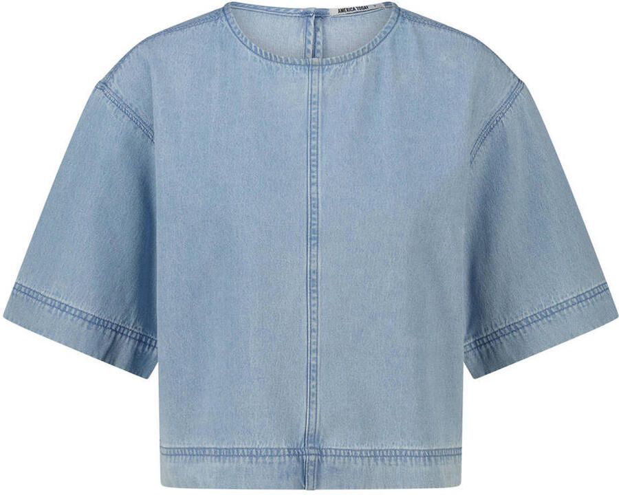 America Today top light blue denim - Foto 2