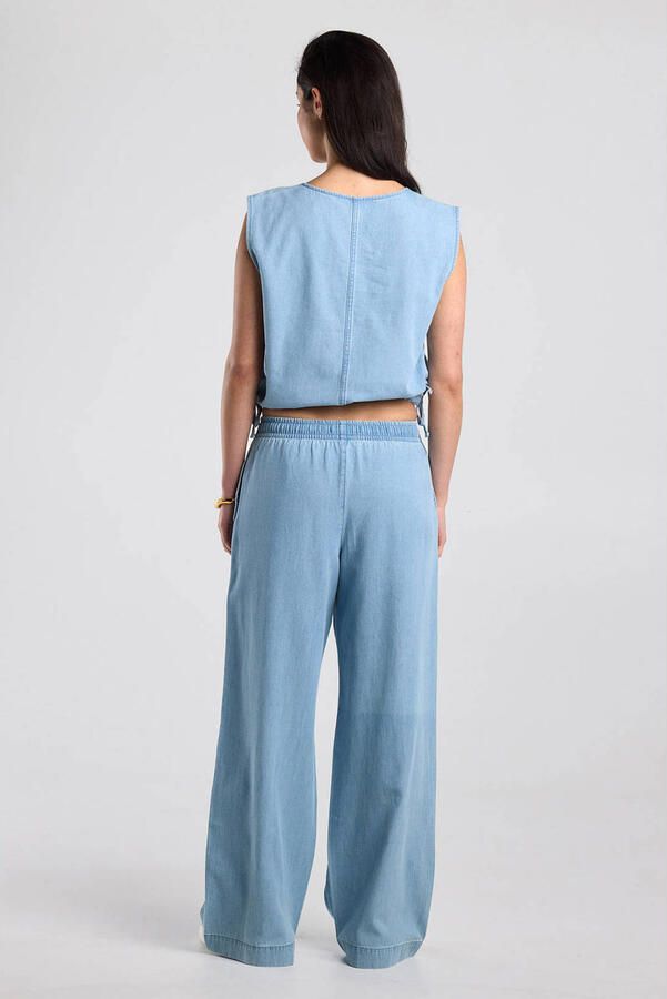 America Today top light blue denim - Foto 3