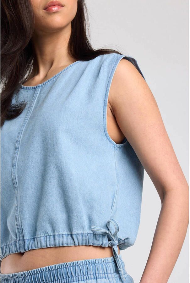 America Today top light blue denim - Foto 2