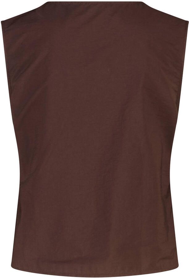 America Today top met overslagdetail bruin - Foto 2