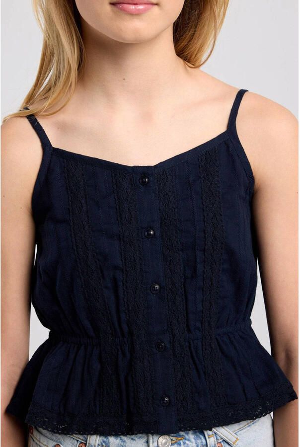America Today top met peplum donkerblauw - Foto 2