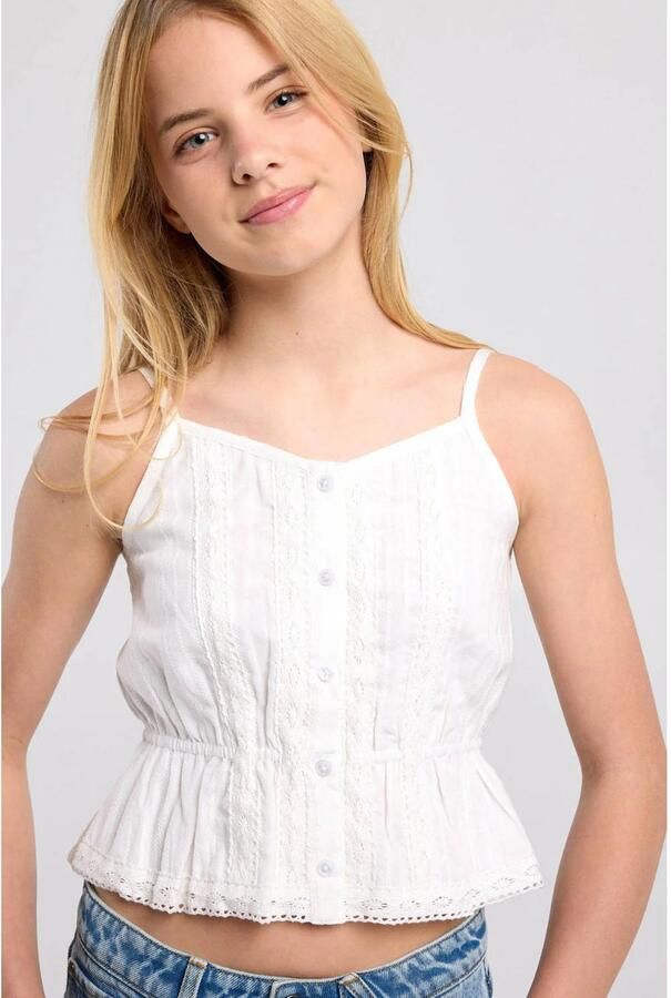 America Today top met peplum zonder mouwen wit - Foto 2