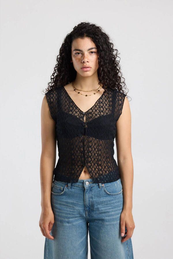 America Today top zwart