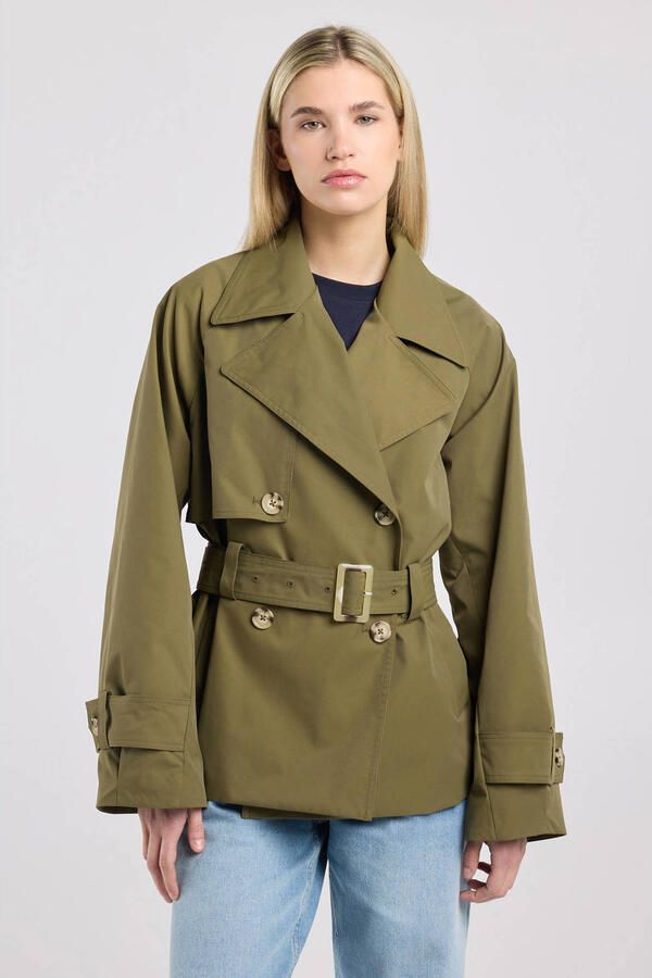 America Today trenchcoat olijfgroen