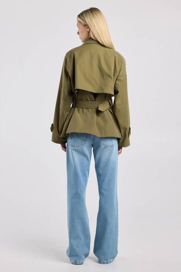 America Today trenchcoat olijfgroen - Foto 3