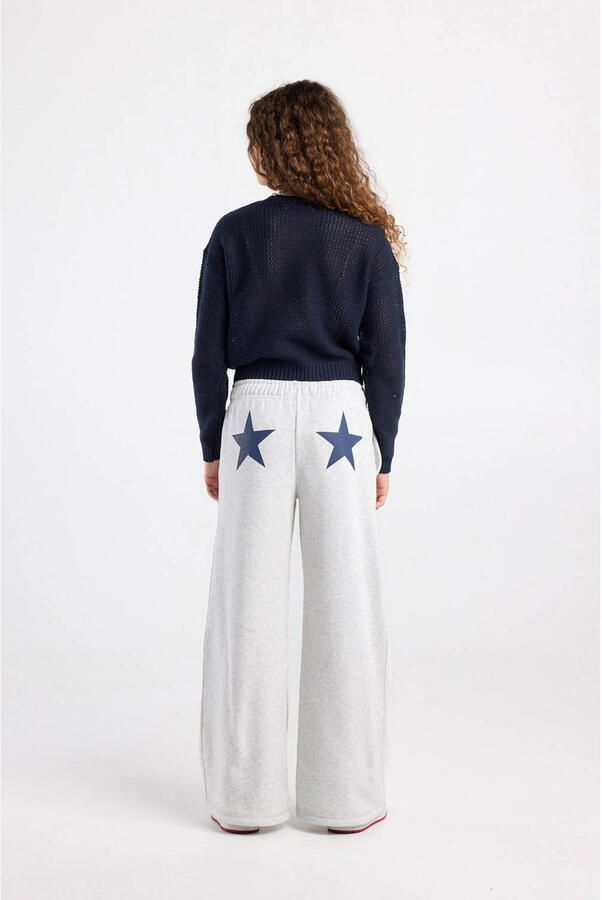 America Today trui donkerblauw grof gebreid - Foto 3
