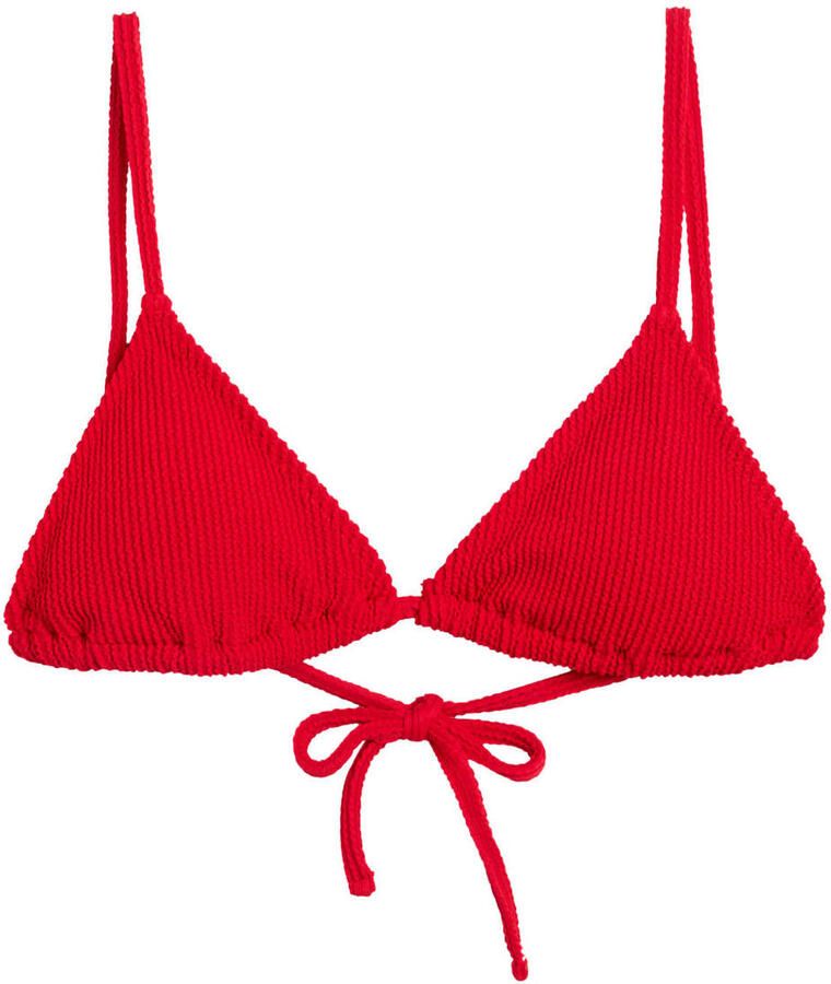 America Today voorgevormde triangel bikinitop Amber met textuur rood