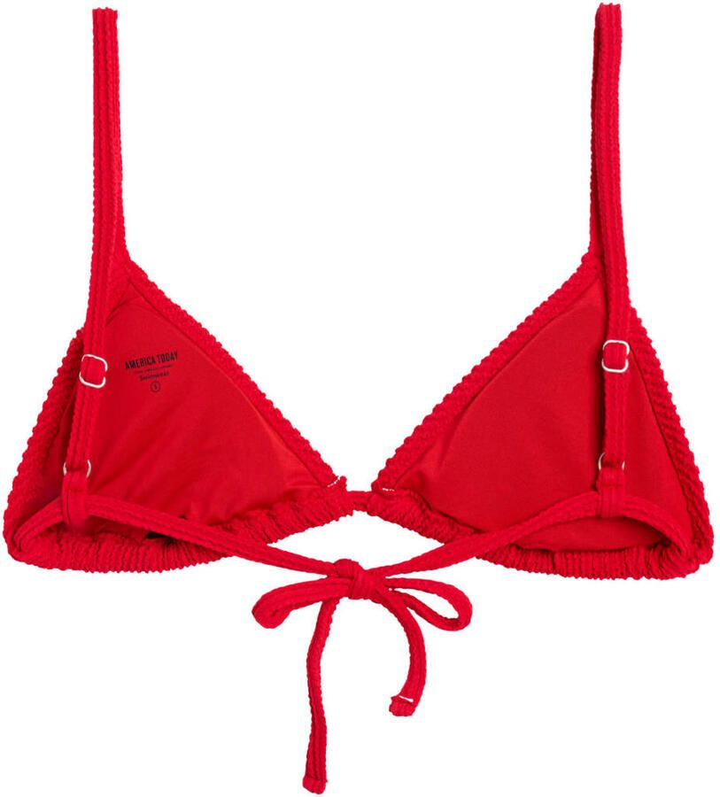 America Today voorgevormde triangel bikinitop Amber met textuur rood - Foto 2