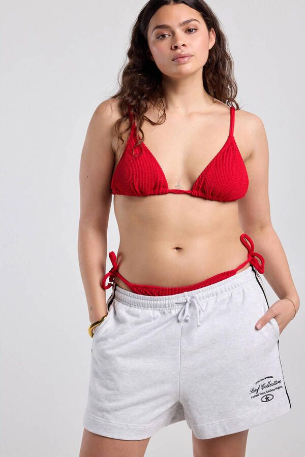 America Today voorgevormde triangel bikinitop Amber met textuur rood - Foto 3