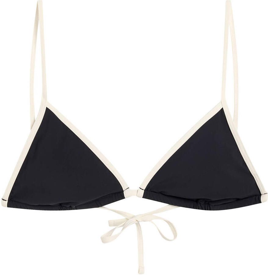 America Today voorgevormde triangel bikinitop Amber zwart wit