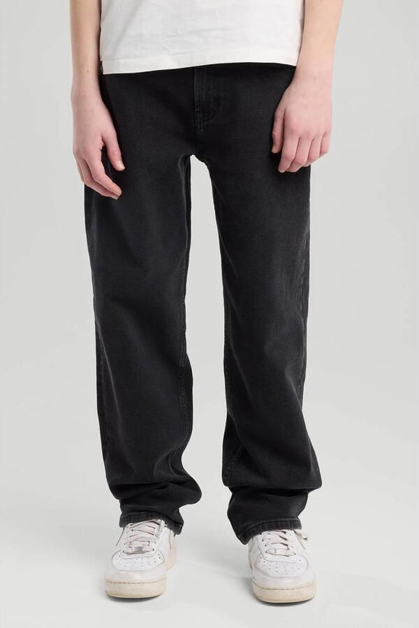 America Today waist loose fit jeans black denim