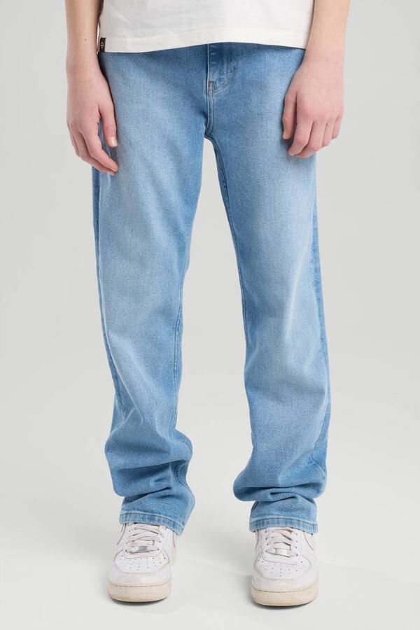 America Today waist straight leg jeans light blue denim